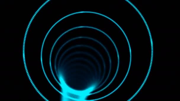 Warp tunel abstraktní rychlosti, pohybující se v prostoru a čase, deformace prostoru, cestování v prostoru, 3d vykreslení — Stock video