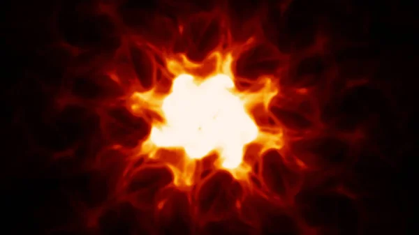 Яскравий висновковий вогонь, полум'я та горіння з дзеркальним ефектом, 3d візуалізація фону, створений комп'ютером — стокове фото