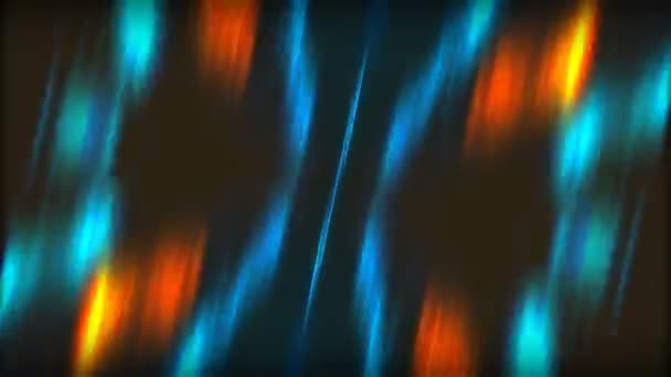 アブストラクト飛行は、宇宙の明るい粒子、コンピュータによって生成された抽象的な背景、 3Dレンダリングをぼかす — ストック動画