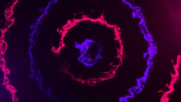 Tunnel énergétique rond avec effet de flamme, fond abstrait moderne de rendu 3D, généré par ordinateur 