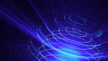 Cam küre bozulma dijital arka plan döngü, Soyut 3d render, zemin bilgisayar oluşturulan