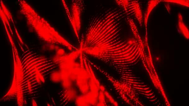 Lueur et particules, belle surface ondulée, effet spirale, fond 3d, abstraction de rendu informatique 