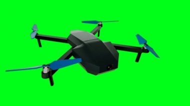Modern parlak yükselen quadcopter, teknoloji, bilim gösteren, oluşturulan bilgisayar için 3d render
