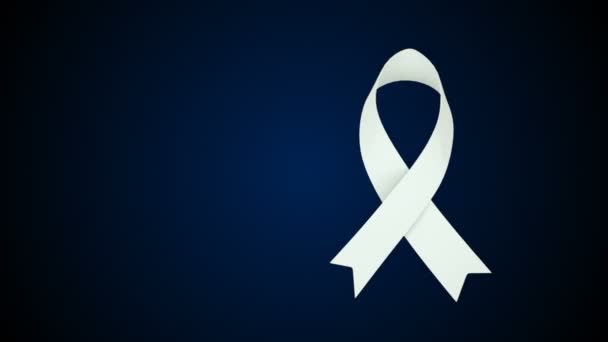 Cinta del SIDA, símbolo de la representación del día del sida 3d del mundo, campaña del día de la salud del SIDA, computadora generada — Vídeos de Stock