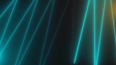 Neon zig zag parlak çizgiler vardır alan, soyut bilgisayar oluşturulan fon, 3d render