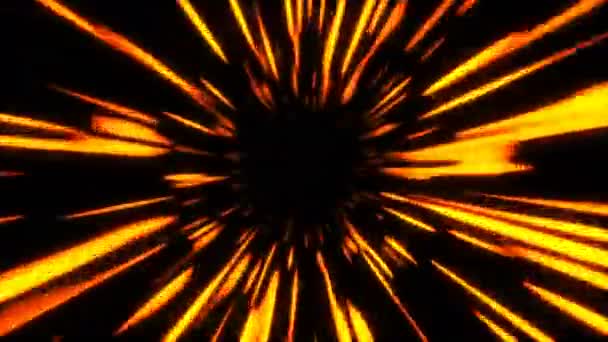 Abstraktní rychle hyper warp tunel neon, pohybující se v prostoru a čase, deformace prostoru, cestování v prostoru, 3d vykreslení — Stock video
