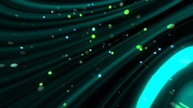 Fişekleri ile soyut parlak parçacıklar, yağmur, modern arka plan, 3d render taklit alanındadır