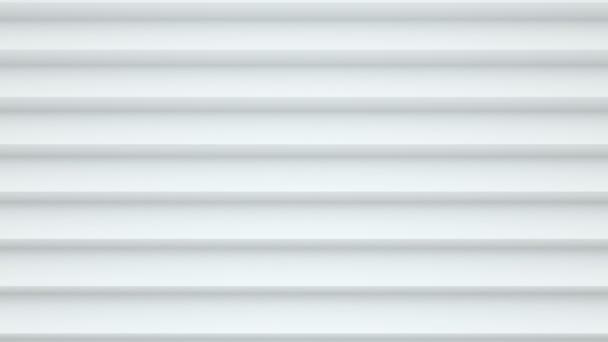 Abstracto blanco rayas fondo 3d ilustración, barras horizontales, representación por ordenador — Vídeo de stock