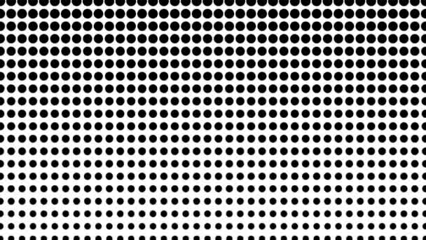Напівтон багатьох точок, комп'ютер створив абстрактний фон, 3D рендеринговий фон з ефектом оптичної ілюзії — стокове відео