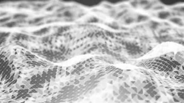 Fantastik üçgenler soyut bağlantı, deniz dalgaları veya kumaşın etkisi, bağlantı yapısı arka planı