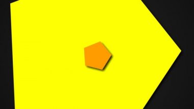 Düz geometrik şekiller - beşgenler alan, 3d render, oluşturulan bilgisayar arka plan gölgelerde ile renkli