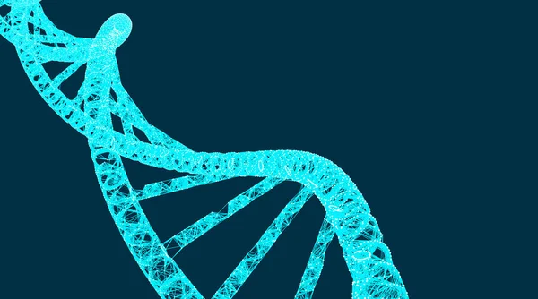 Hélice de molécula de DNA, ilustração vetorial para medicina e ciência criativa, fundo moderno — Vetor de Stock