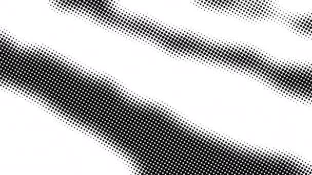 Medio tono de muchos puntos, fondo abstracto generado por computadora, fondo de renderizado 3D con efecto de ilusión óptica — Vídeos de Stock