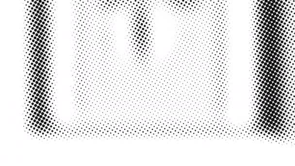 Напівтон багатьох точок, комп'ютер створив абстрактний фон, 3D рендеринговий фон з ефектом оптичної ілюзії — стокове відео
