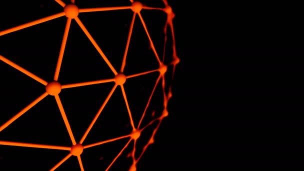 Δίκτυο, επιφάνειας του μοντέλου atom, κοντινό προβολή, την επιχείρηση ή την επιστήμη concept, 3d rendering — Αρχείο Βίντεο