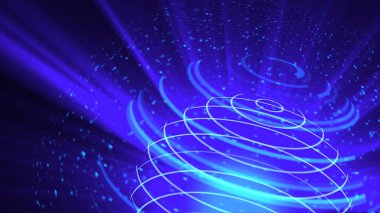 Cam Küre bozulma dijital arka plan, soyut 3d render, zemin bilgisayar oluşturulan