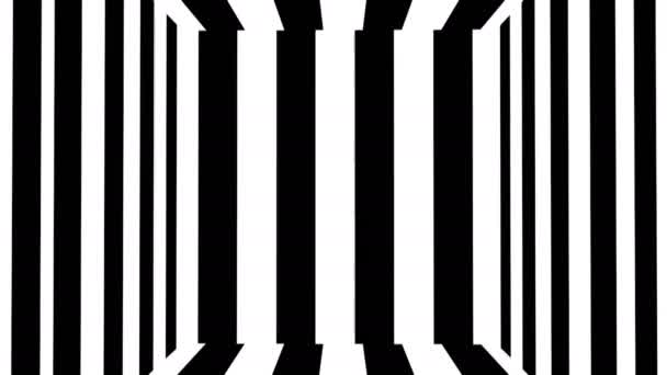 Rayures noires et blanches. Fond abstrait généré par ordinateur, rendu 3D