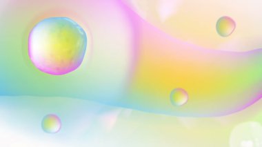 Havada güzel ışık topları ile Nazik soyutlama, romantik veya bahar arka plan, 3d render zemin