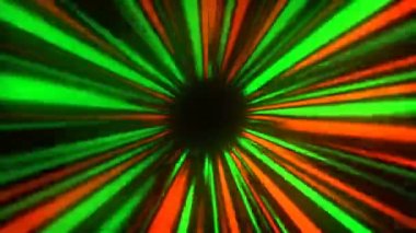 Soyut gizemli ışınlar tünel, uzay ve zamanda hareket, uzaybozulma, 3d render