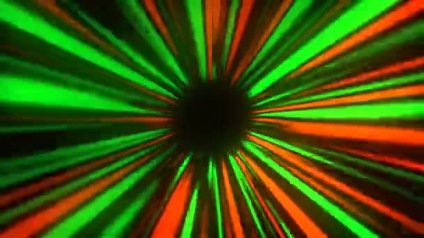 抽象的な神秘的な光線トンネル、空間と時間の移動、空間の歪み、3Dレンダー — ストック動画