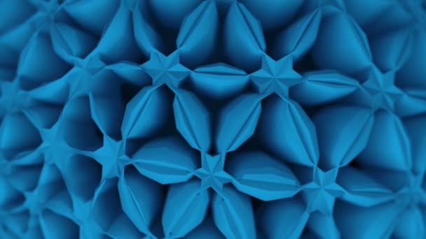 Difficile forme 3D avec un ornement de surface symétrique, rendu 3d généré par ordinateur arrière-plan moderne — Video