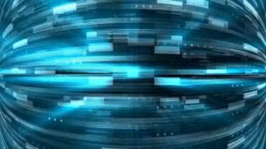 Karanlıkta - soyutlama, veri iletişimine soyut kızdırma dijital bilgisayar arka plan, 3d render oluşturulan.