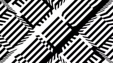 Siyah ve beyaz çizgiler. Bilgisayar oluşturulmuş soyut arkaplan, 3B görüntüleme