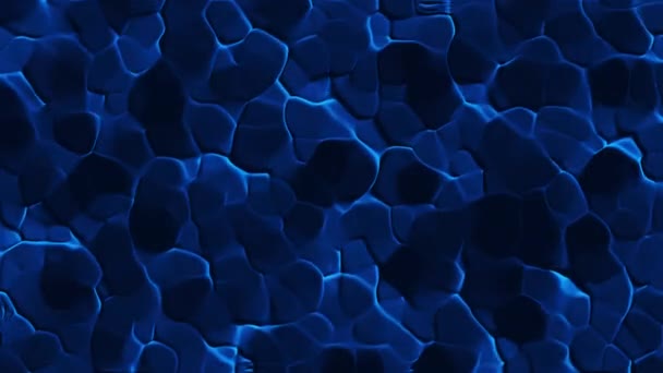 Patrón de mosaico celular como parte inferior de la piscina con agua, 3d render, telón de fondo generado por ordenador — Vídeos de Stock