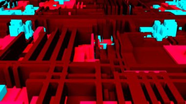 Fütüristik parlak devre closeup görünümü, 3d arka plan, bilgisayar tarafından oluşturulan içerik, Baskılı devre kartı fütüristik sunucu