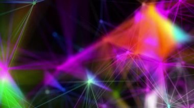 Noktaları ve Satırları Birleştiren Soyut Çokgen Alan Arkaplanı