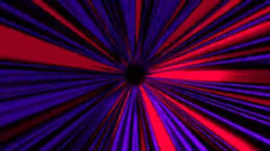 Soyut gizemli ışınlar tünel, uzay ve zamanda hareket, uzaybozulma, 3d render