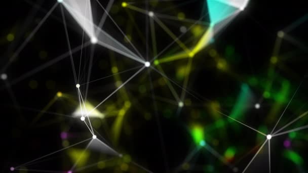 Résumé Arrière-plan polygonal avec points et lignes de connexion