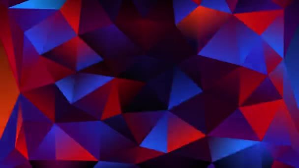 Formes de triangulation - lumières de mosaïque triangles avec étincelles brillantes, arrière-plan de rendu 3d, généré par ordinateur — Video