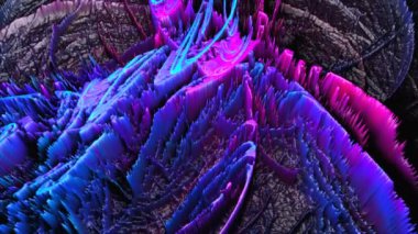 Parlak topografik modern 3d yüzey, 3d render, bilgisayar üreten fon