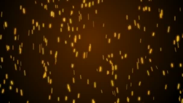 3d 坠落的火焰粒子，火焰效果，计算机生成的背景，3D 渲染背景 — 图库视频影像