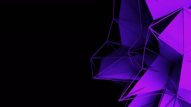 3D rendering fraktal objekt med mesh Grid, abstrakt modern bakgrund, datorgenererade — Stockvideo