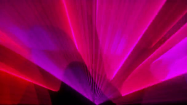 Abstraction de spectacle laser avec des couleurs vives, arrière-plan généré par ordinateur de rendu 3d — Video