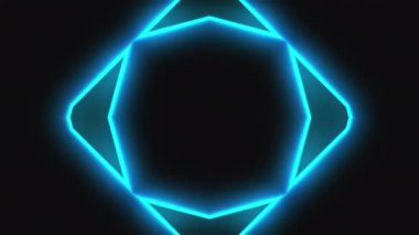 Güzel soyut simetri kaleydoskop parlak neon ile hat, 3d render zemin, bilgisayar üreten arka plan