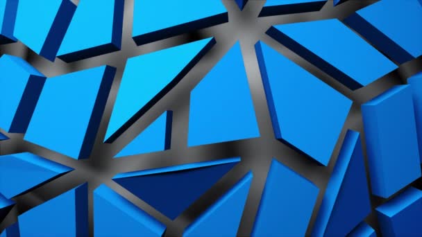 3D geometrie stijlvolle vormen, abstracte moderne achtergrond, computer gegenereerd — Stockvideo