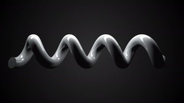 Basit 3d spiral şekil uzayda, 3d oluşturulmuş bilgisayar oluşturma arkaplanı