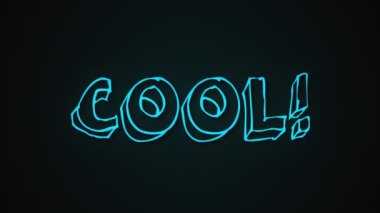 Komik metin Cool solucanlar gibi çerçeve ile, 3d render arka plan, bilgisayar oluşturulan