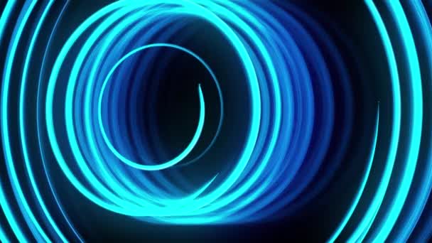 Linee luminose astratte a spirale rotante, sfondo generato dal computer, sfondo di rendering 3D — Video Stock