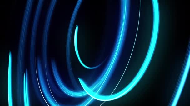 Résumé spirale lignes de lueur tournantes, arrière-plan généré par ordinateur, arrière-plan de rendu 3D — Video