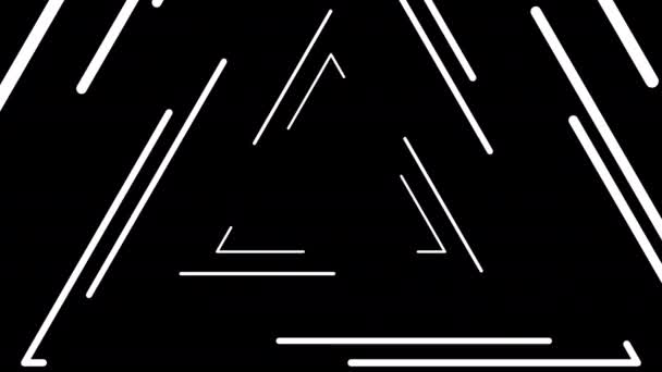 Abstracte geometrische witte lijnen, spiraal roterende lijnen, computer gegenereerde achtergrond, 3d render achtergrond — Stockvideo