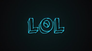 Solucanlar gibi çerçeve ile Komik metin Lol, 3d render arka plan, bilgisayar mutlu yaratıcı için fon oluşturulan