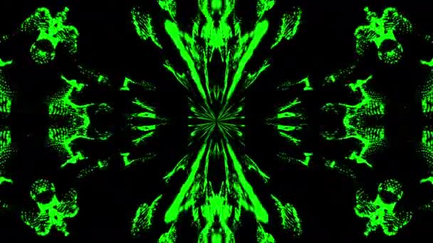 Beautiful abstract symmetry kaleidoscope, 3d rendering backdrop, computer generating — Stock Video