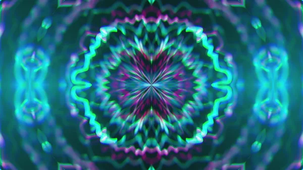 Abstract symmetry kaleidoscope like Mandala ornament, 3d rendering backdrop, computer generating — Stock Photo, Image