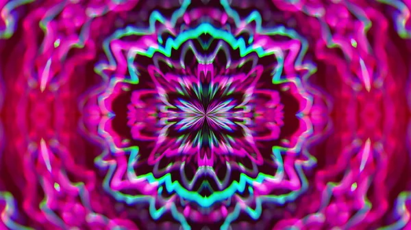 Absztrakt Szimmetria kaleidoszkóp, mint a Mandala dísz, 3D renderelés háttér, számítógép-előállító — Stock Fotó