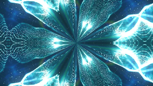 Beautiful abstract kaleidoscope - fractal flower, 3d render backdrop, computer generating background
