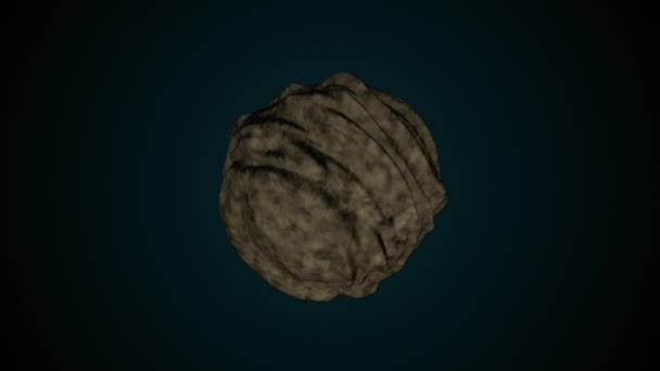 Asteroide moderno 3d renderizar computadora generada creativa para el tema de astronomía , — Vídeo de stock